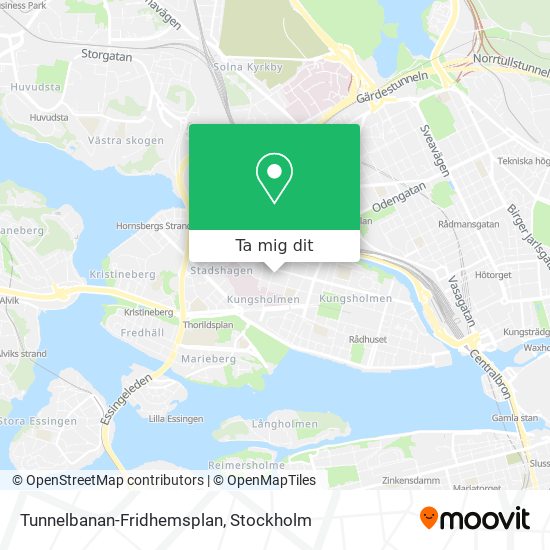 Tunnelbanan-Fridhemsplan karta