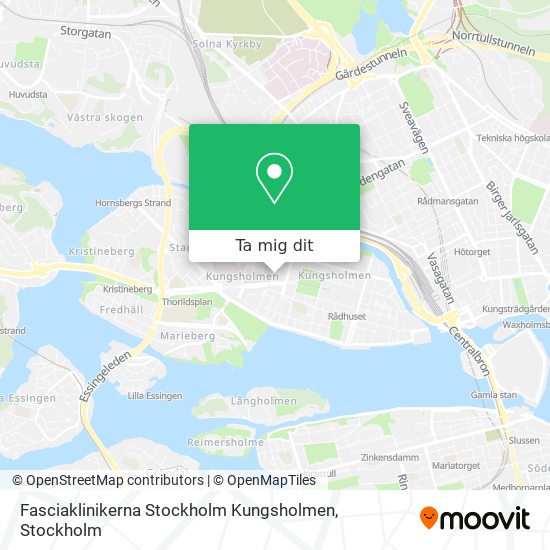 Fasciaklinikerna Stockholm Kungsholmen karta