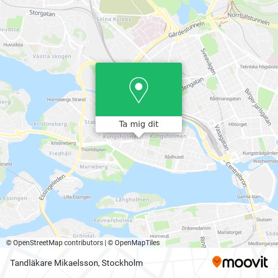 Tandläkare Mikaelsson karta