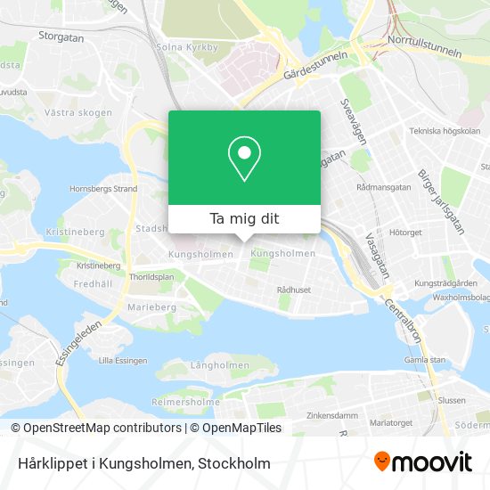 Hårklippet i Kungsholmen karta