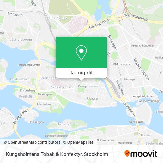 Kungsholmens Tobak & Konfektyr karta
