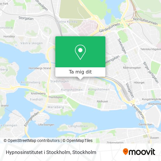 Hypnosinstitutet i Stockholm karta