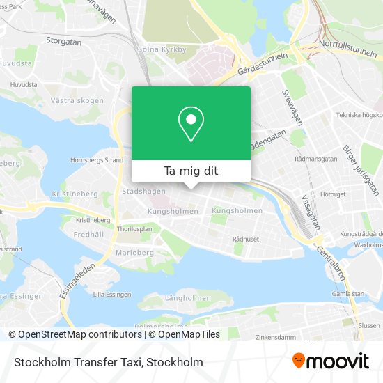 Stockholm Transfer Taxi karta