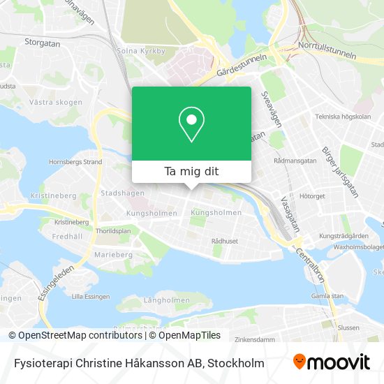 Fysioterapi Christine Håkansson AB karta