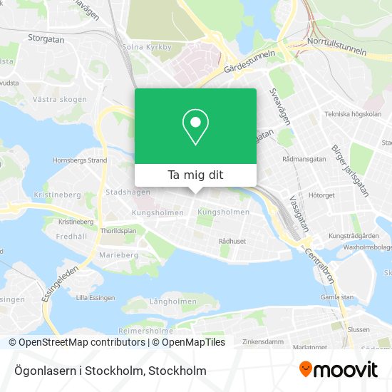 Ögonlasern i Stockholm karta