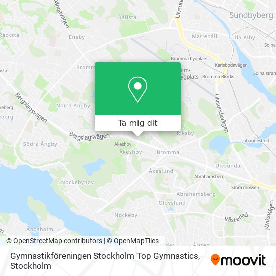 Gymnastikföreningen Stockholm Top Gymnastics karta