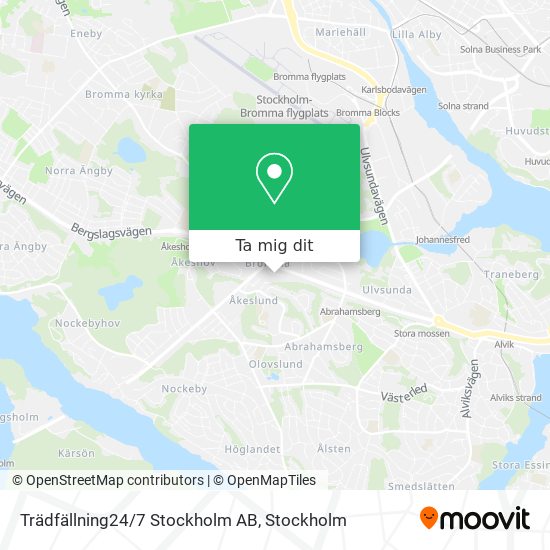 Trädfällning24/7 Stockholm AB karta