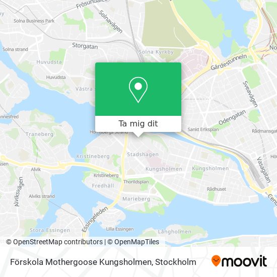 Förskola Mothergoose Kungsholmen karta