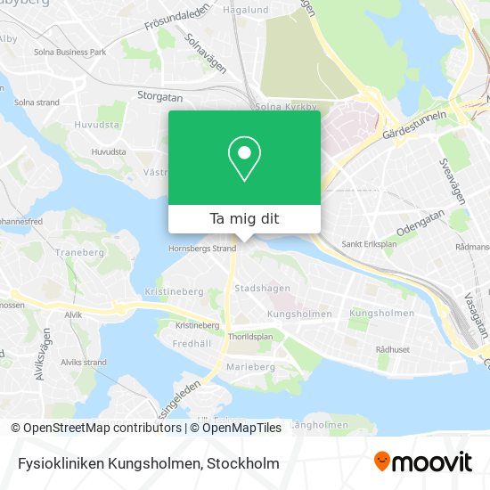 Fysiokliniken Kungsholmen karta