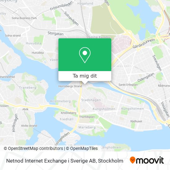 Netnod Internet Exchange i Sverige AB karta