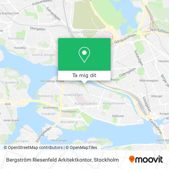 Bergström Riesenfeld Arkitektkontor karta