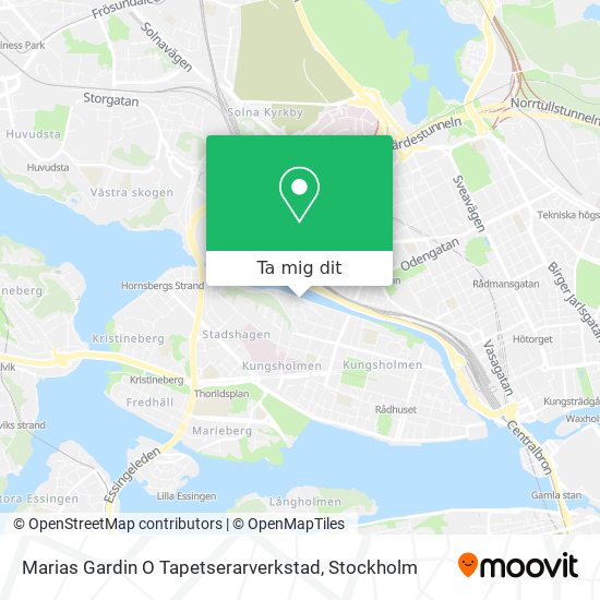 Marias Gardin O Tapetserarverkstad karta