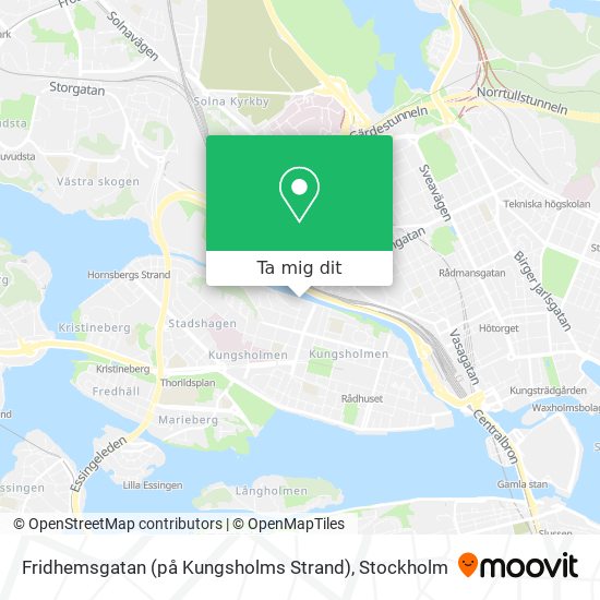 Fridhemsgatan (på Kungsholms Strand) karta