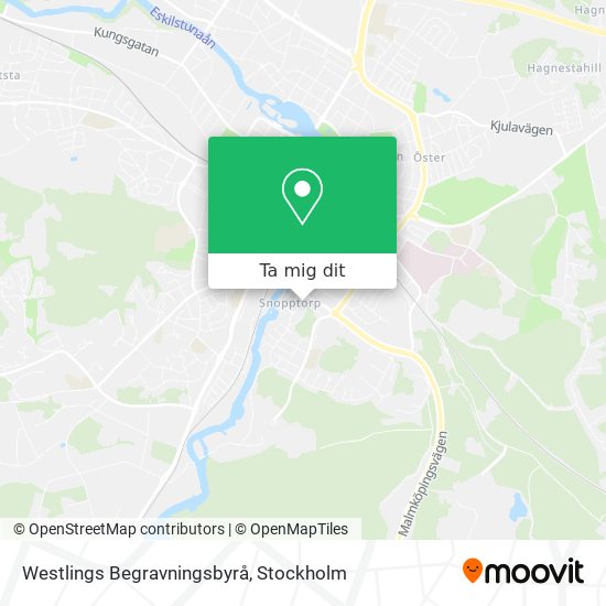 Westlings Begravningsbyrå karta