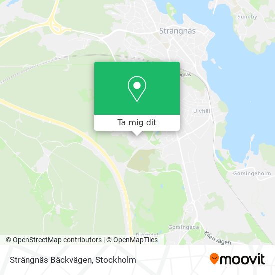 Strängnäs Bäckvägen karta