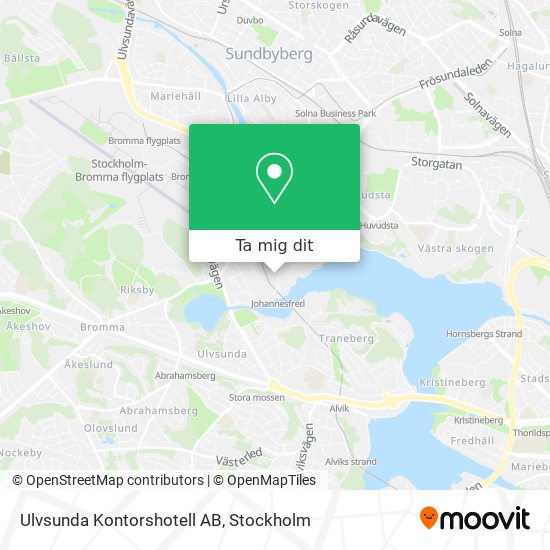 Ulvsunda Kontorshotell AB karta