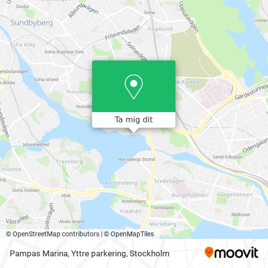 Pampas Marina, Yttre parkering karta