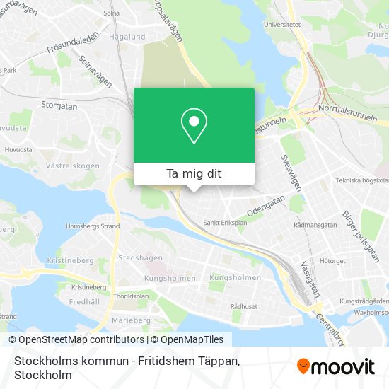 Stockholms kommun - Fritidshem Täppan karta
