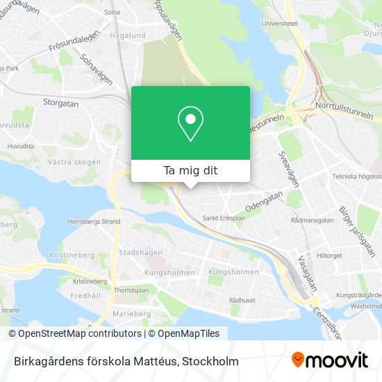 Birkagårdens förskola Mattéus karta