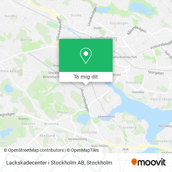 Lackskadecenter i Stockholm AB karta