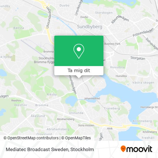 Mediatec Broadcast Sweden karta