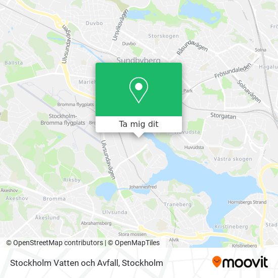 Stockholm Vatten och Avfall karta