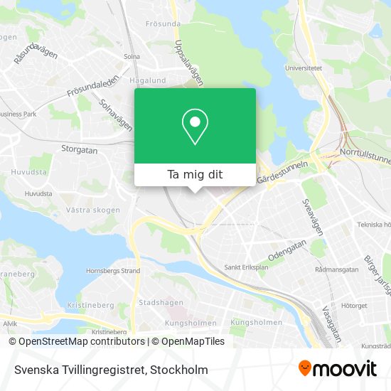 Svenska Tvillingregistret karta