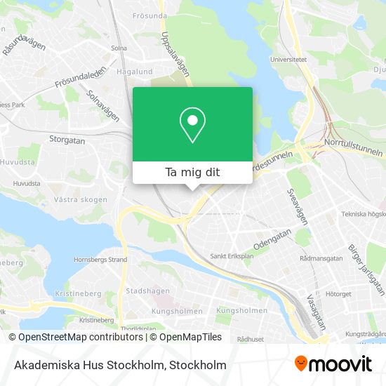 Akademiska Hus Stockholm karta