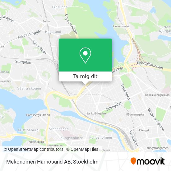 Mekonomen Härnösand AB karta