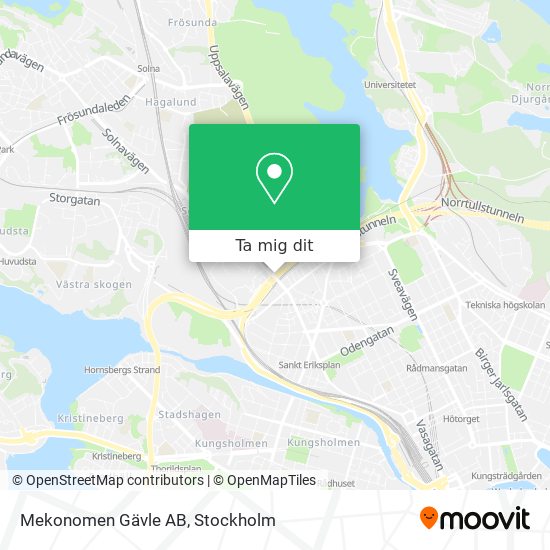 Mekonomen Gävle AB karta