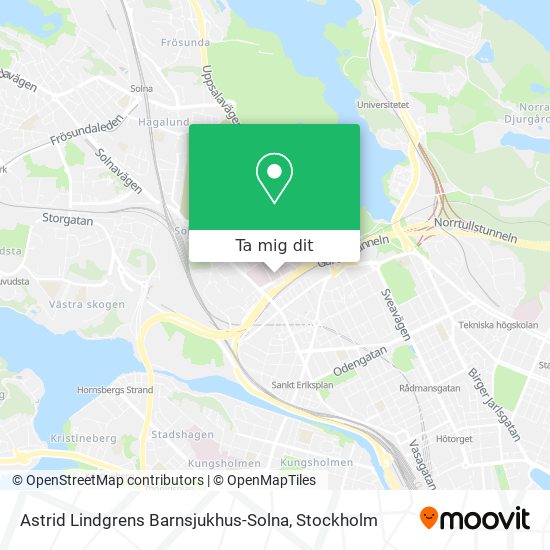 Astrid Lindgrens Barnsjukhus-Solna karta