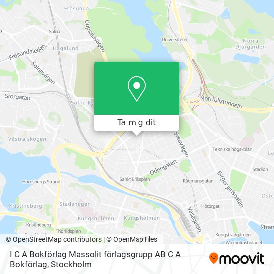I C A Bokförlag Massolit förlagsgrupp AB C A Bokförlag karta