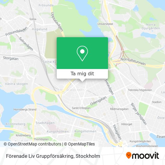 Förenade Liv Gruppförsäkring karta