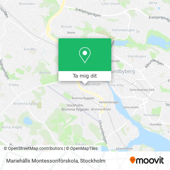 Mariehälls Montessoriförskola karta