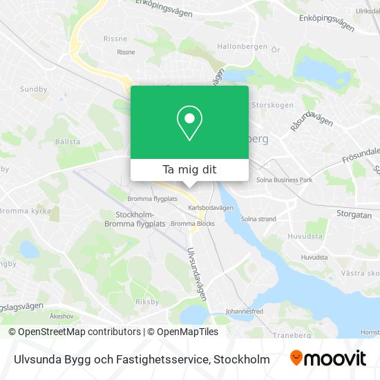 Ulvsunda Bygg och Fastighetsservice karta