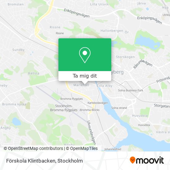 Förskola Klintbacken karta