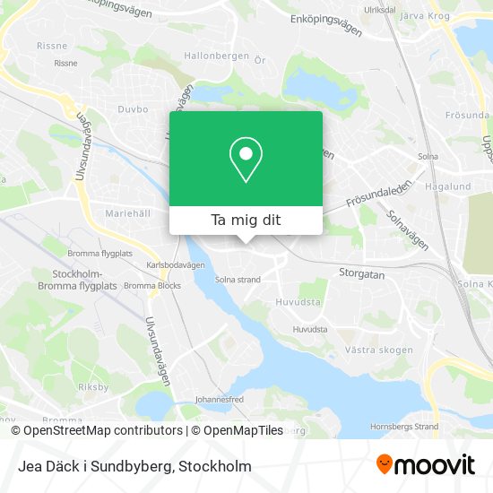 Jea Däck i Sundbyberg karta