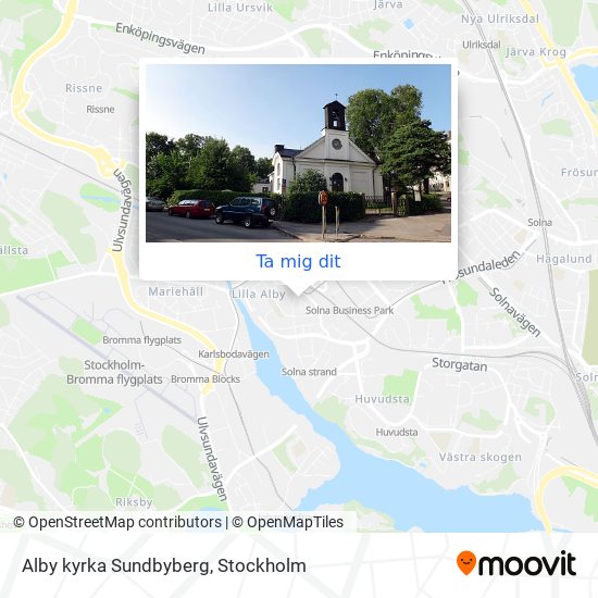 Alby kyrka Sundbyberg karta