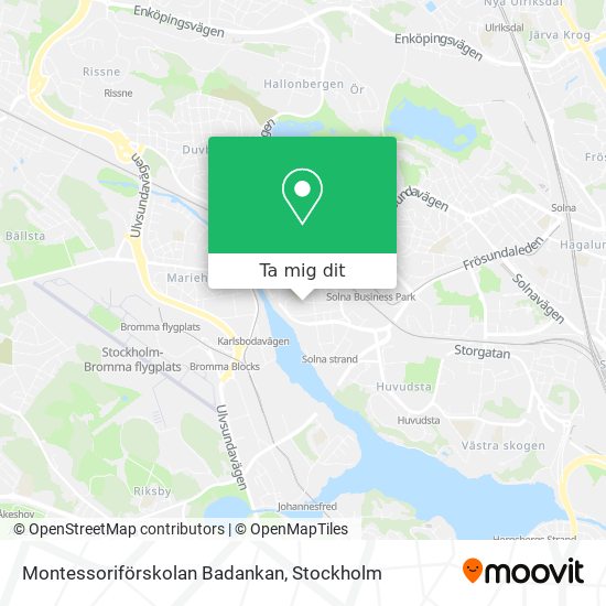 Montessoriförskolan Badankan karta