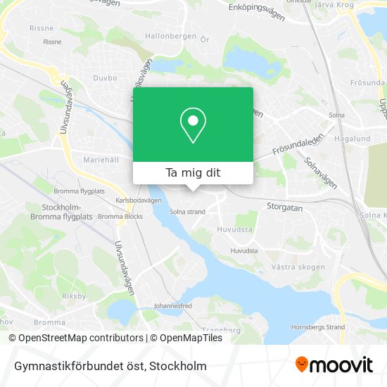 Gymnastikförbundet öst karta