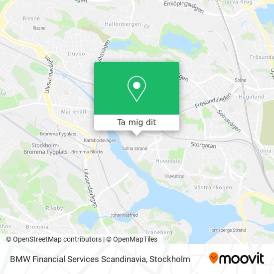 BMW Financial Services Scandinavia karta