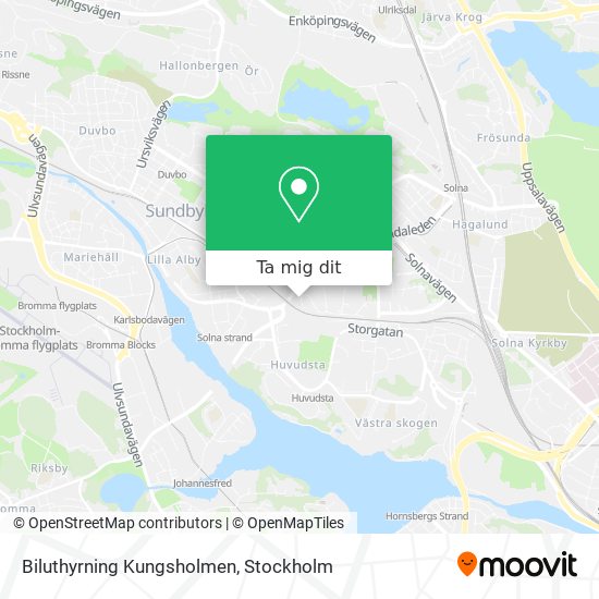 Biluthyrning Kungsholmen karta