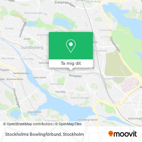Stockholms Bowlingförbund karta