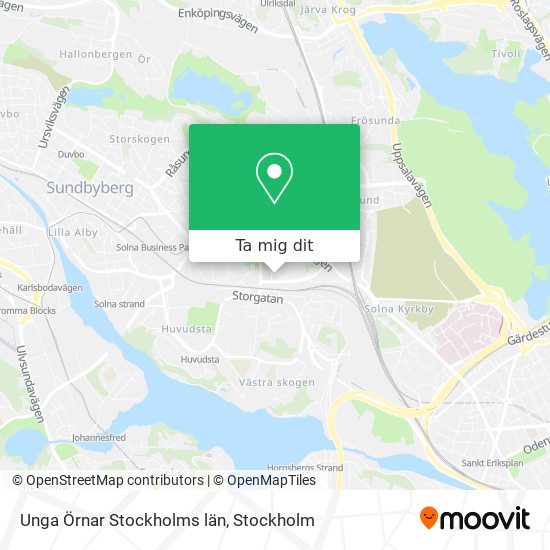 Unga Örnar Stockholms län karta