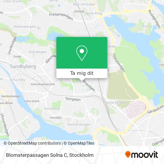 Blomsterpassagen Solna C karta