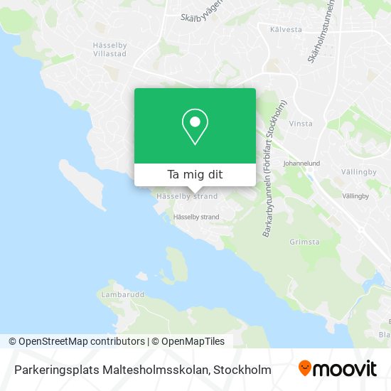 Parkeringsplats Maltesholmsskolan karta