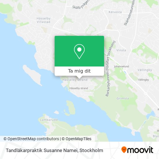 Tandläkarpraktik Susanne Namei karta