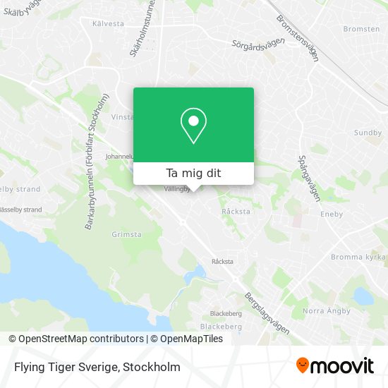 Flying Tiger Sverige karta