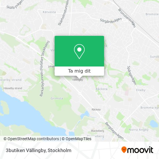 3butiken Vällingby karta