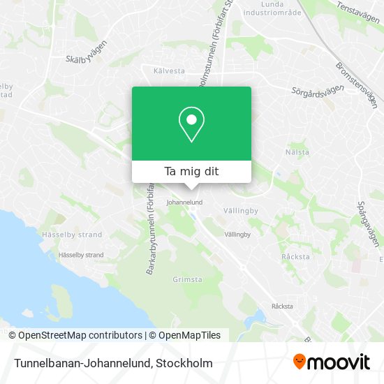 Tunnelbanan-Johannelund karta